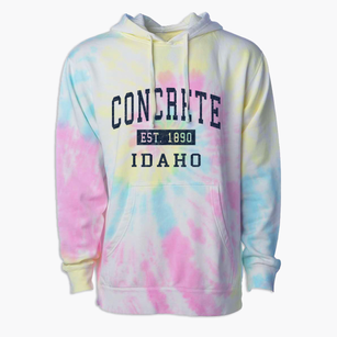 Concrete Idaho Classic Established Premium Tie-Dye Hoodie