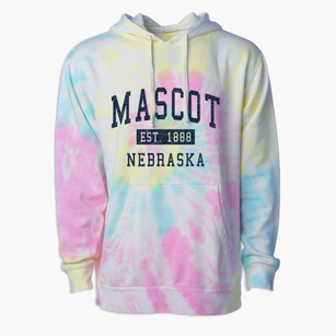 Mascot Nebraska Classic Established Premium Tie-Dye Hoodie