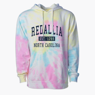 Redallia North Carolina Classic Established Premium Tie-Dye Hoodie