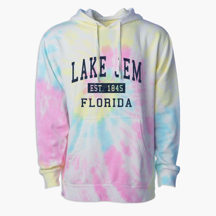Lake Jem Florida Classic Established Premium Tie-Dye Hoodie