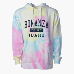 Bonanza Idaho Classic Established Premium Tie-Dye Hoodie