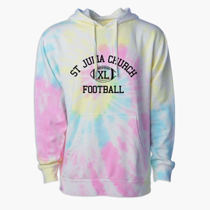 St Julia Church Classic Football Premium Tie-Dye Hoodie
