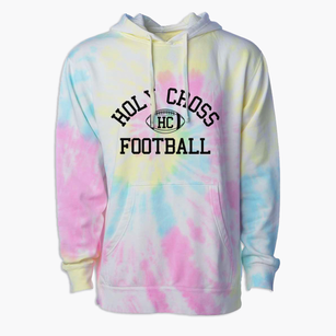 Holy Cross School Classic Football Premium Tie-Dye Hoodie