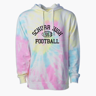 Schurr High School Classic Football Premium Tie-Dye Hoodie