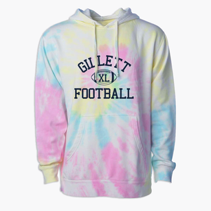 Gillett Intermediate School Classic Football Premium Tie-Dye Hoodie