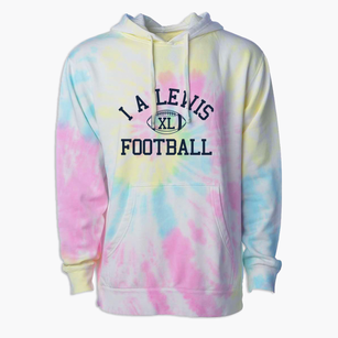 I A Lewis School Classic Football Premium Tie-Dye Hoodie