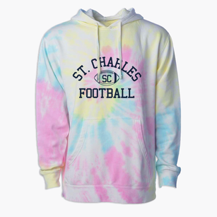 Saint Charles High School Classic Football Premium Tie-Dye Hoodie