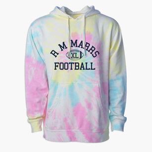 R M Marrs School Classic Football Premium Tie-Dye Hoodie