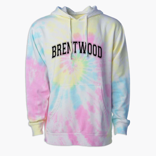 Brentwood Christian School Varsity Arch Premium Tie-Dye Hoodie