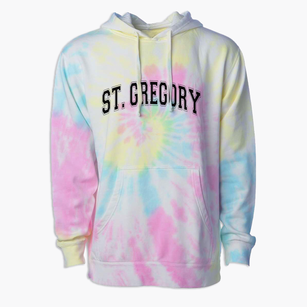 Saint Gregory Elementary School Varsity Arch Premium Tie-Dye Hoodie