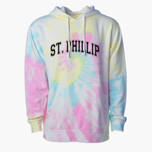 St Phillip Parish Varsity Arch Premium Tie-Dye Hoodie