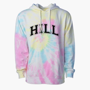 Hill Elementary School Varsity Arch Premium Tie-Dye Hoodie