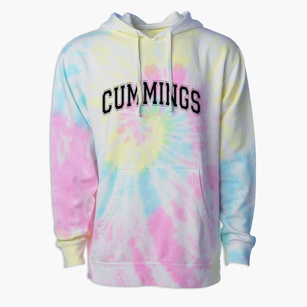 Cummings Middle School Varsity Arch Premium Tie-Dye Hoodie