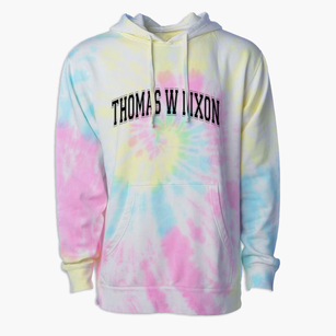 Thomas W Dixon Elementary School Varsity Arch Premium Tie-Dye Hoodie