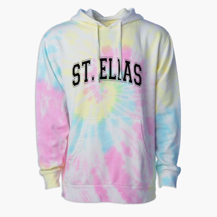 St Elias Varsity Arch Premium Tie-Dye Hoodie