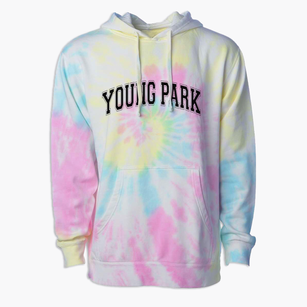 Young Park Elementary School Varsity Arch Premium Tie-Dye Hoodie
