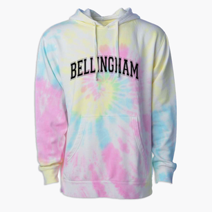 Bellingham High School Varsity Arch Premium Tie-Dye Hoodie