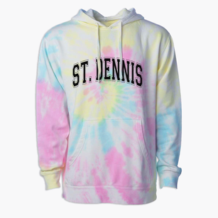 St Dennis Parish Varsity Arch Premium Tie-Dye Hoodie