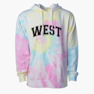 West Elementary School Varsity Arch Premium Tie-Dye Hoodie