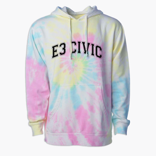 E3 Civic High Varsity Arch Premium Tie-Dye Hoodie