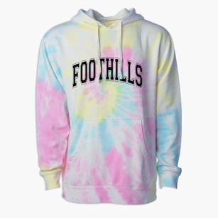 Foothills Elementary School Varsity Arch Premium Tie-Dye Hoodie