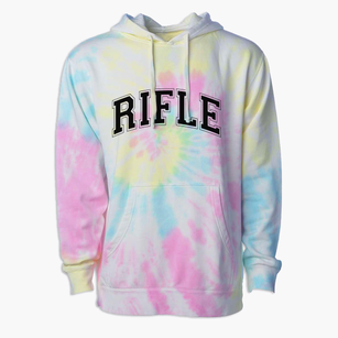 Rifle High School Varsity Arch Premium Tie-Dye Hoodie