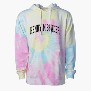 Henry M Brader Elementary School Varsity Arch Premium Tie-Dye Hoodie