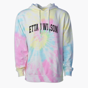 Etta J Wilson Elementary School Varsity Arch Premium Tie-Dye Hoodie