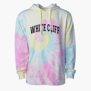 White Cliff Elementary School Varsity Arch Premium Tie-Dye Hoodie