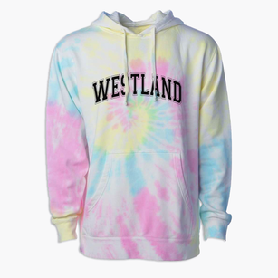 Westland Hialeah High School Varsity Arch Premium Tie-Dye Hoodie