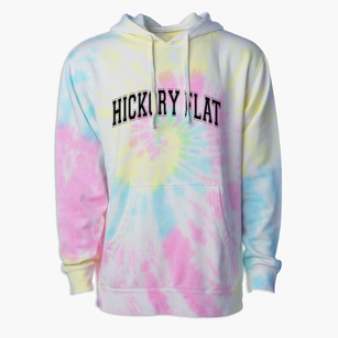 Hickory Flat Elementary School Varsity Arch Premium Tie-Dye Hoodie
