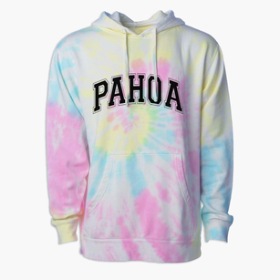 Pahoa High School Varsity Arch Premium Tie-Dye Hoodie