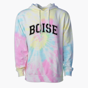 Boise High School Varsity Arch Premium Tie-Dye Hoodie