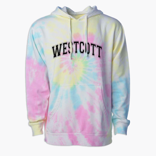 Westcott Elementary School Varsity Arch Premium Tie-Dye Hoodie