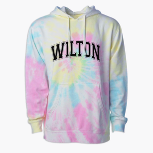 Wilton Center Elementary School Varsity Arch Premium Tie-Dye Hoodie