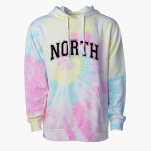North High School Varsity Arch Premium Tie-Dye Hoodie