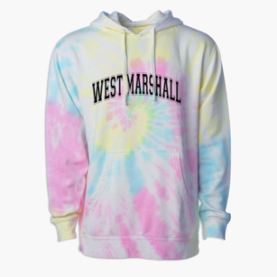 West Marshall Middle School Varsity Arch Premium Tie-Dye Hoodie