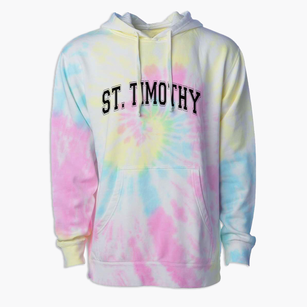 St. Timothy Parish Varsity Arch Premium Tie-Dye Hoodie