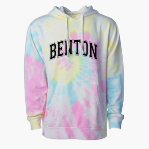 Benton Middle School Varsity Arch Premium Tie-Dye Hoodie