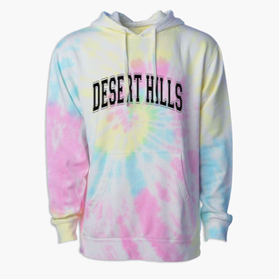 Desert Hills High School Varsity Arch Premium Tie-Dye Hoodie