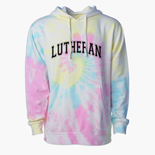 Lutheran High School Varsity Arch Premium Tie-Dye Hoodie