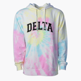Delta High School Varsity Arch Premium Tie-Dye Hoodie