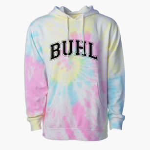 Buhl Elementary School Varsity Arch Premium Tie-Dye Hoodie