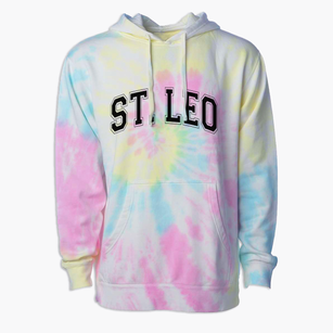 Saint Leo School Varsity Arch Premium Tie-Dye Hoodie