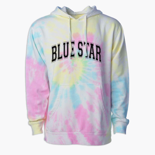 Blue Star Elementary School Varsity Arch Premium Tie-Dye Hoodie