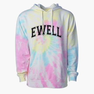 Ewell Elementary School Varsity Arch Premium Tie-Dye Hoodie