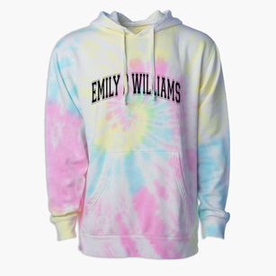 Emily B Williams Elementary School Varsity Arch Premium Tie-Dye Hoodie