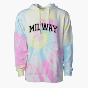 Midway Elementary School Varsity Arch Premium Tie-Dye Hoodie