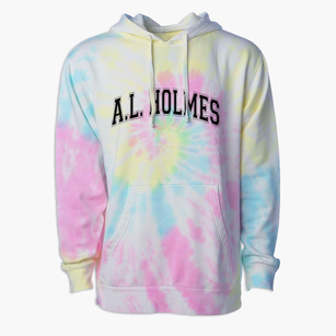 A.l. Holmes Academy Of Blended Learning Varsity Arch Premium Tie-Dye Hoodie