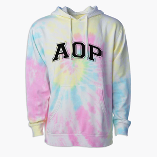 Academy Of Oak Park-mendota Varsity Arch Premium Tie-Dye Hoodie